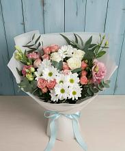Букет цветов из:  Розы, Лизиантусы и Хризантемы #REPLACE_PRED# Каа-Хеме