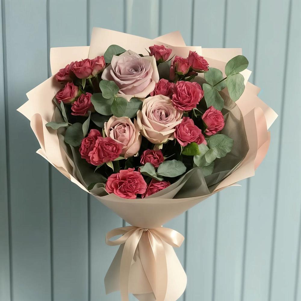 Букет цветов из: Гвоздики и Розы в Каа-Хеме