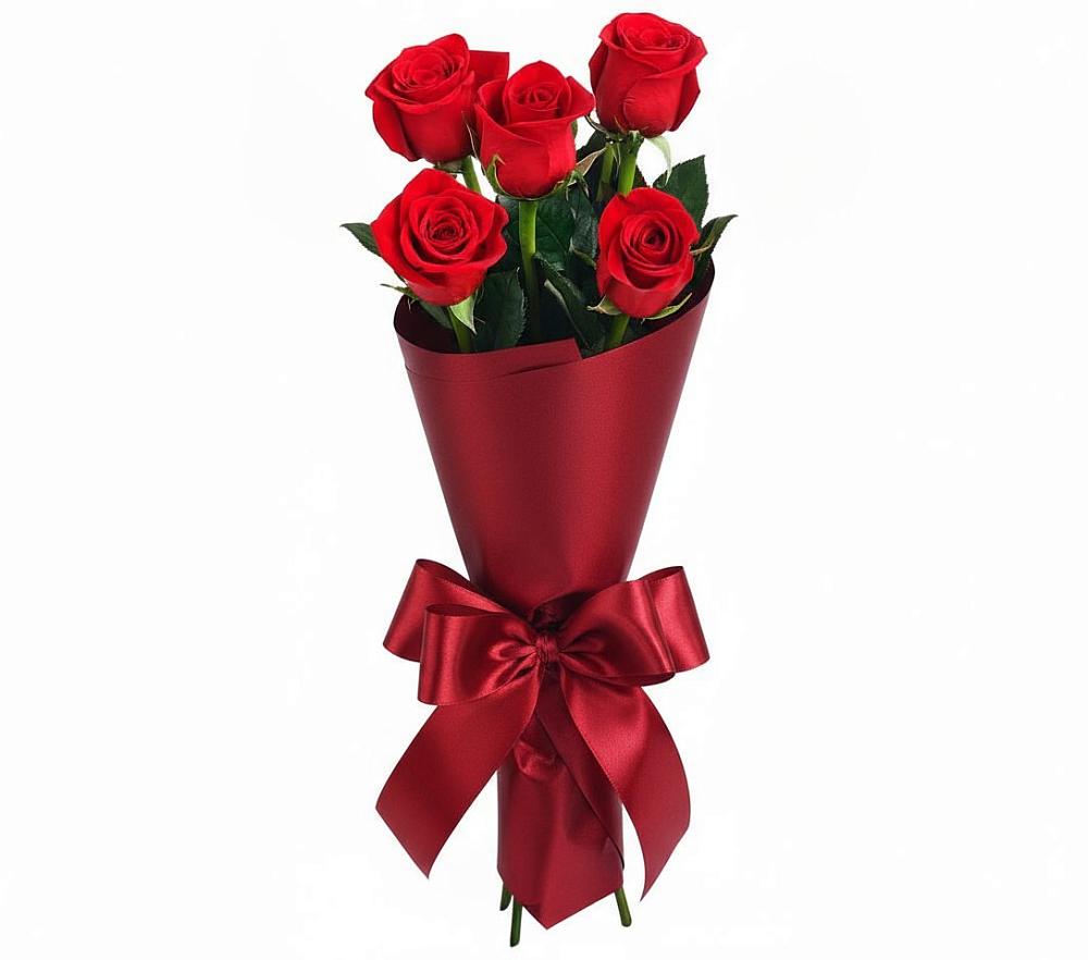 Букет 5 Красных роз Эдлесс Лав в Каа-Хеме