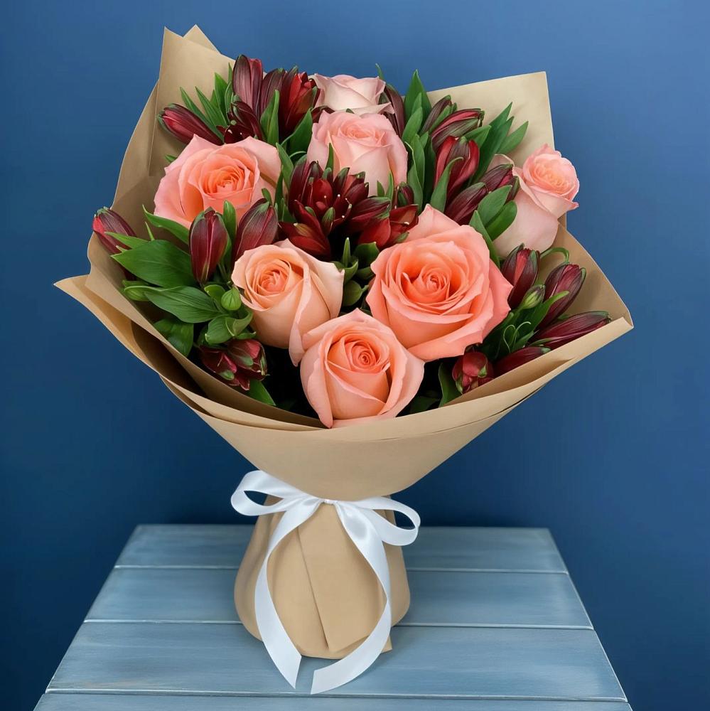 Букет цветов из: Розы и Альстромерии в Каа-Хеме