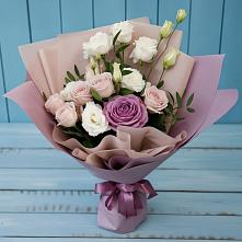 Букет цветов из:  Розы и Лизиантусы #REPLACE_PRED# Каа-Хеме