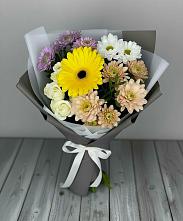 Букет цветов из:  Розы, Герберы и Хризантемы #REPLACE_PRED# Каа-Хеме