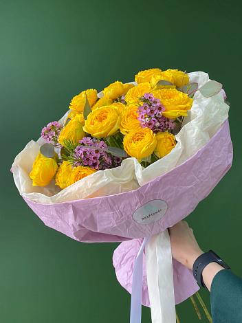 Букет Кустовые желтые розы в Каа-Хеме