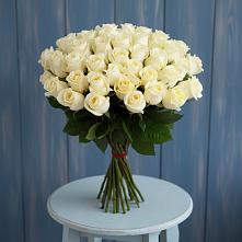 Букет 51 Белая роза Эдлесс Лав в Каа-Хеме