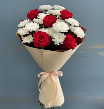 Букет цветов из:  Розы и Хризантемы #REPLACE_PRED# Каа-Хеме