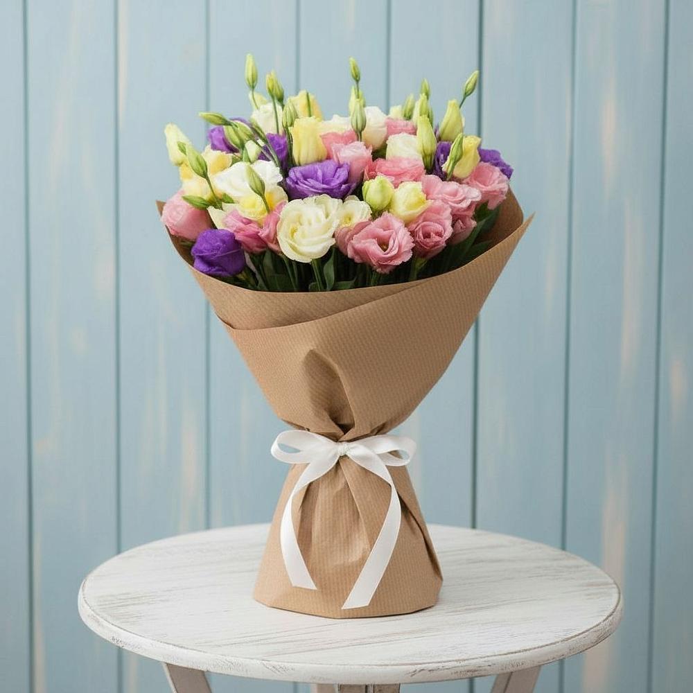 Букет цветов из: Лизиантусы в Каа-Хеме