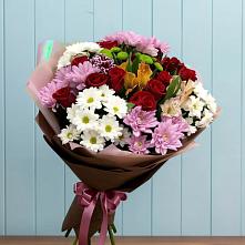 Букет цветов из:  Розы, Хризантемы и Альстромерии в Каа-Хеме