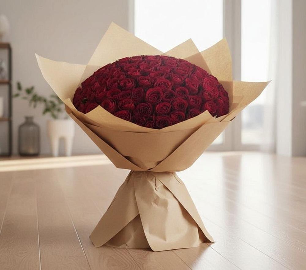 Букет 101 Красная роза в Каа-Хеме