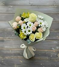 Букет цветов из:  Альстромерии, Розы и Хризантемы в Каа-Хеме