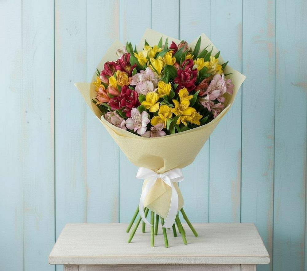 Букет цветов из: Альстромерии в Каа-Хеме