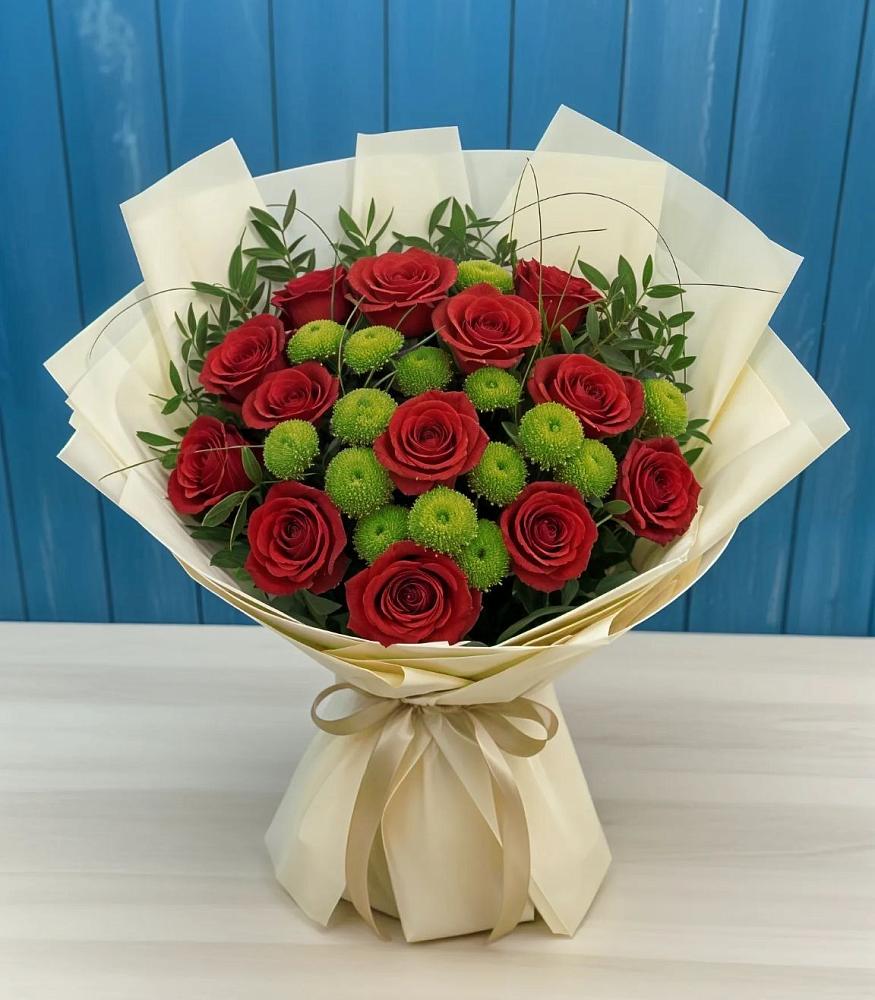 Букет цветов из: Розы и Хризантемы в Каа-Хеме