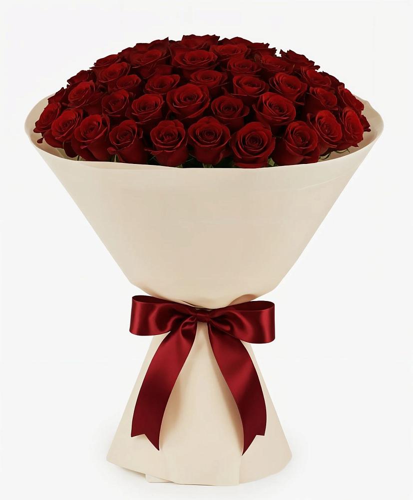 Букет 101 Бордовая роза Блэк Бакарра в Каа-Хеме