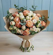 Букет цветов из:  Альстромерии и Розы #REPLACE_PRED# Каа-Хеме