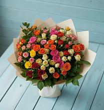 Букет Микс из разноцветных кустовых роз #REPLACE_PRED# Каа-Хеме