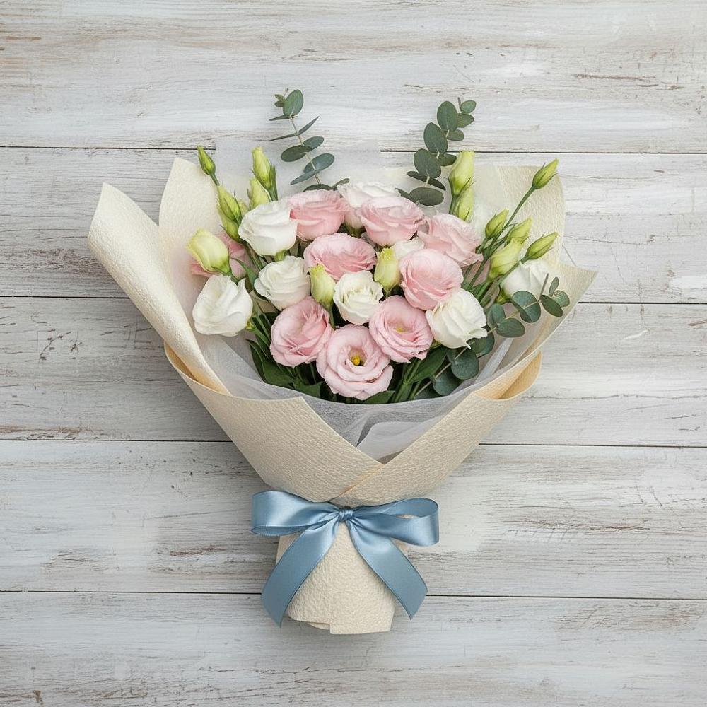 Букет цветов из: Лизиантусы в Каа-Хеме